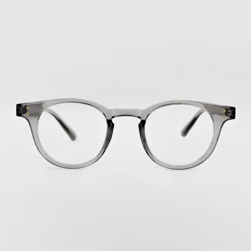 SBKA Icon-C04 Round Horn-Rimmed Glasses (Blue Light Blocking)