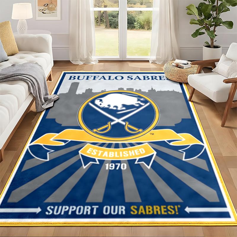 Koberový rohožka Buffalo Sabres do obývacího pokoje nebo ložnice Ochranná podložka pod židli Kancelářská dekorace Vánoční dárek Dárek k narozeninám