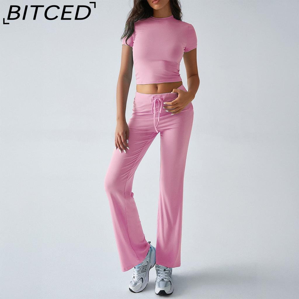 BITCED Women's Autumn/Winter Elegant Solid-Colour O-Neck Urban Casual Fashion Set