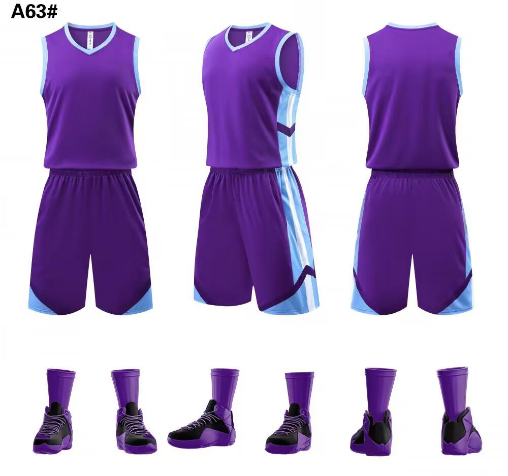 

New Style Adult Basketball Team Uniform Set – Men s and Women s College Design Extra Small фиолетовый