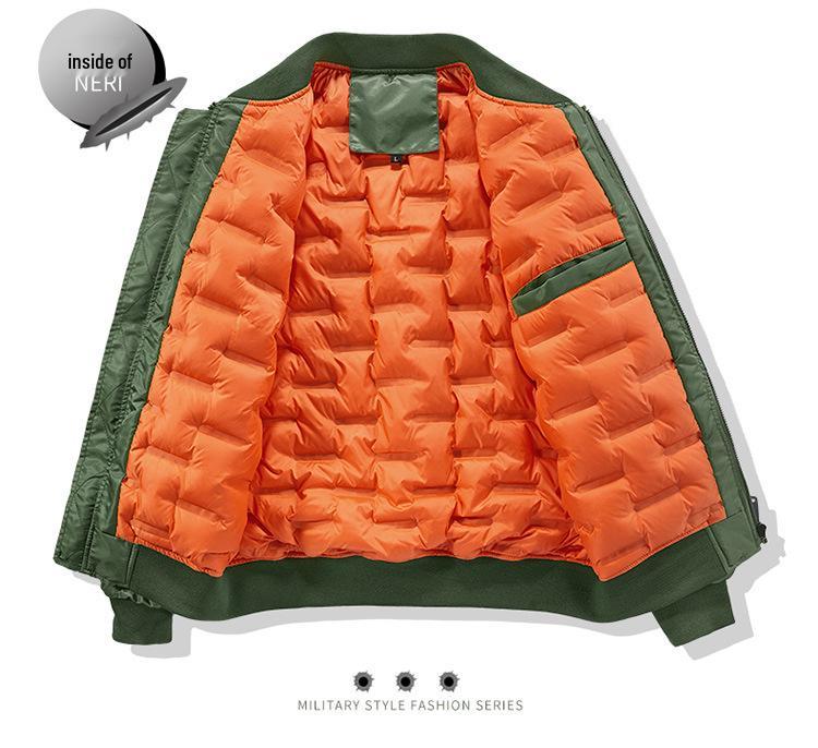 Men's Winter MA1 Bomber Jacket: Short, Thickened, Plus Size, Trendy Baseball Uniform Style.