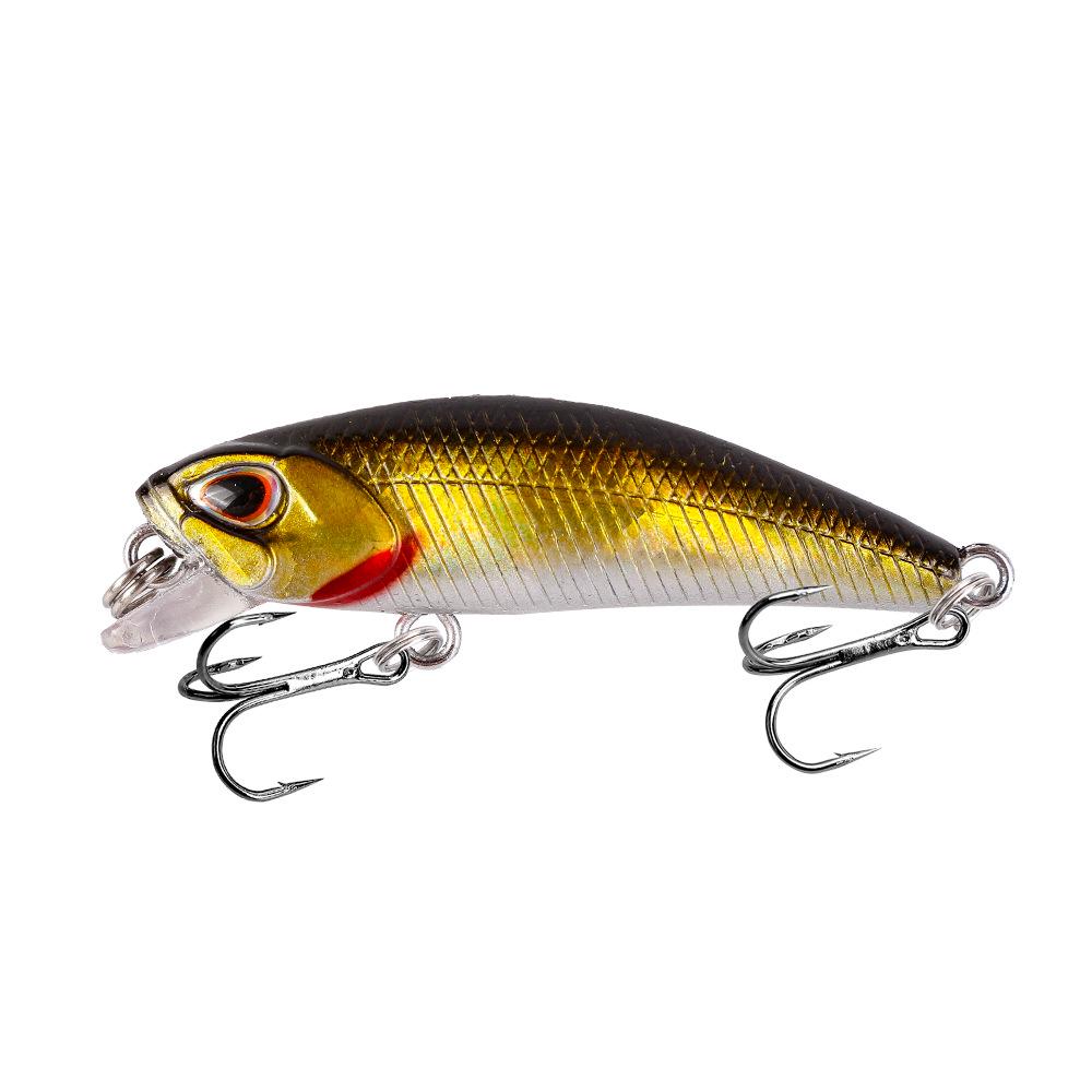 4.5cm/3.5g Sinking Minnow Lure, Bass Bionic Fishing Lure, 5 Colors, Plastic Hard Bait.