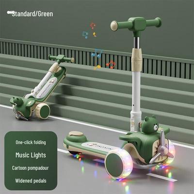 Chaoyou Pudding Bear Cartoon Airplane Children's Scooter