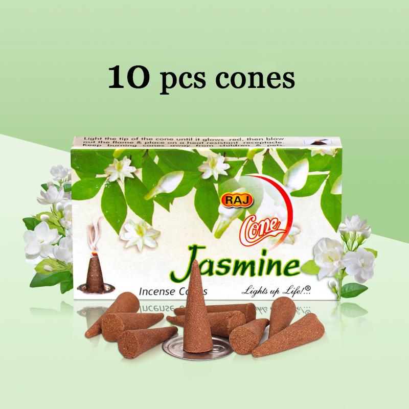 Y 10/20 Stück Indische Räucherkegel Sandelholz Jasmin Lavendel Duftblüte Räucherturm Haushalt Schlafzimmer Toilette Heim-Aromatherapie