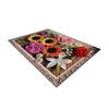 Floor Mat 3D Flower Pattern Bathroom Rug Highly Absorbent Quick Dry Non-Slip Rubber Backing Kitchen Shower Laundry Room Door Mat