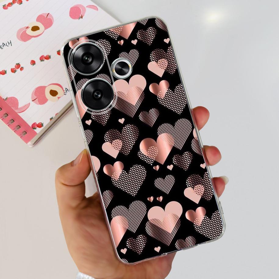 For Xiaomi Poco F6 Case Popular Butterfly Flower Soft Clear Silicone TPU Back Cover For Xiaomi Poco F6 5G F 6 PocoF6 Phone Cases