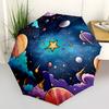 1pc Space Adventure Automatic Folding Umbrella Durable Iron Frame,All Seasons Home Travel Outdoor Multifunctional Umbrella Yy251115073