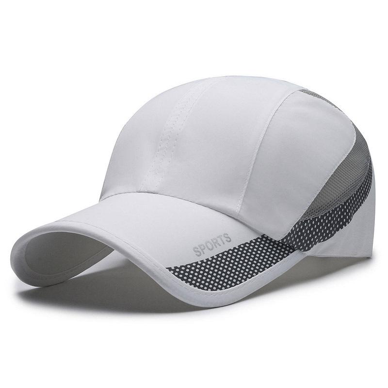 

Летняя тонкая сетчатая дышащая быстросохнущая мужская уличная кепка с цветными блоками белый