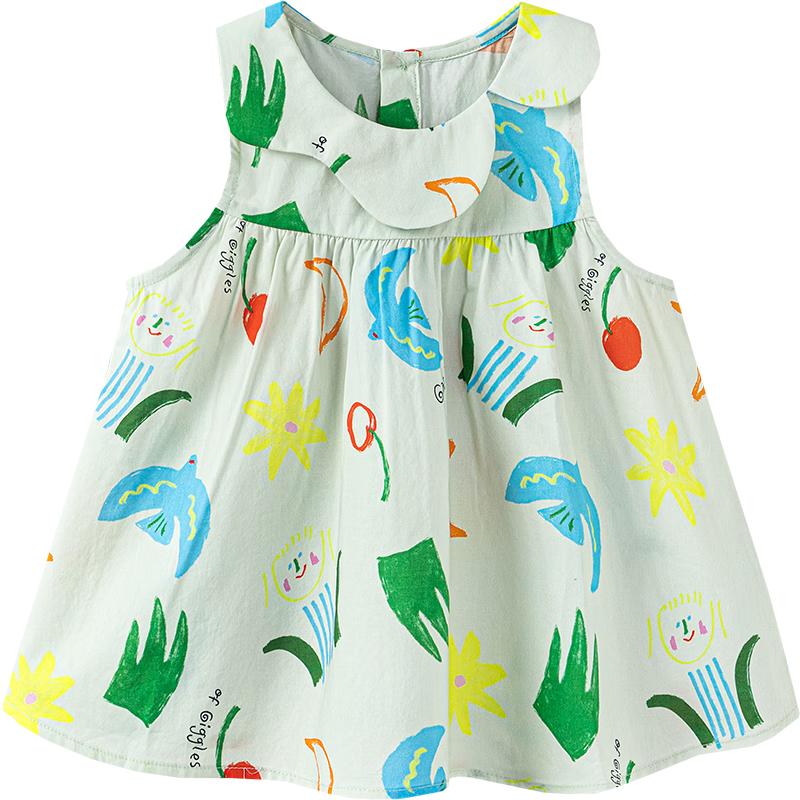 Girls  Pure Cotton Sleeveless Shirt 100