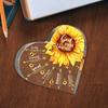 2D Flat Sunflower Christian Acrylic Religious Gifts Desktop Decoration Plaque, Home Decor Plaque Hanging Wall Art Decorative Garden Decoration for Roo