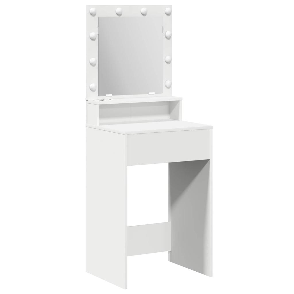 Makeup Table with Shelf White 50 x 41 x 135 cm Particleboard