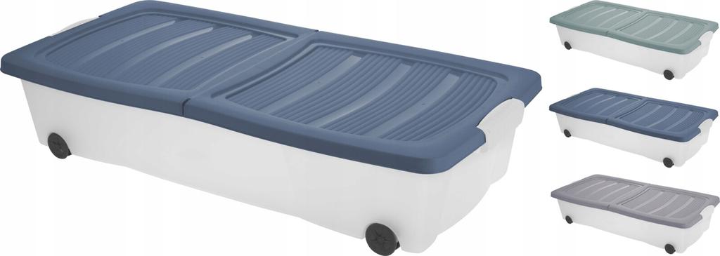 Storage Box On Wheels 80 X 40 X 17 Cm