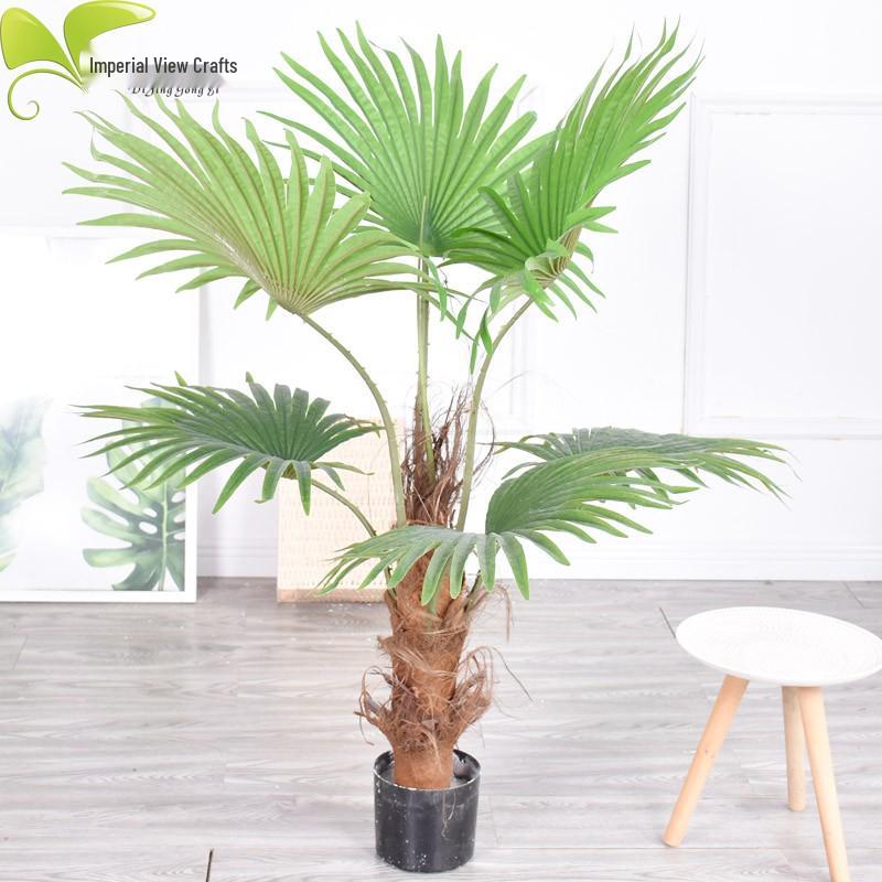 Artificial Fan Palm and Bamboo Floor-Standing Garden Decoration for Photography