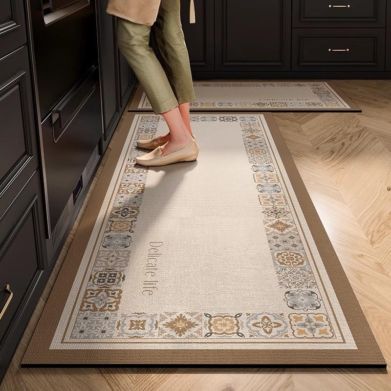 American Flower Tiles Diatom Mud Floor Mat Household Quick-drying Water Absorption Pad Dirt-resistant and Easy-to-clean Anti-slip Pad