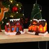 Christmas decorations small house micro landscape Christmas creative glowing small house Christmas gifts