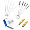 11/24pcs Airbrush Cleaning Brush Auto Spray Gun Nozzle Cleaning Equipment Repair Tools Scraper Spray Needle & Brush Hand Tool