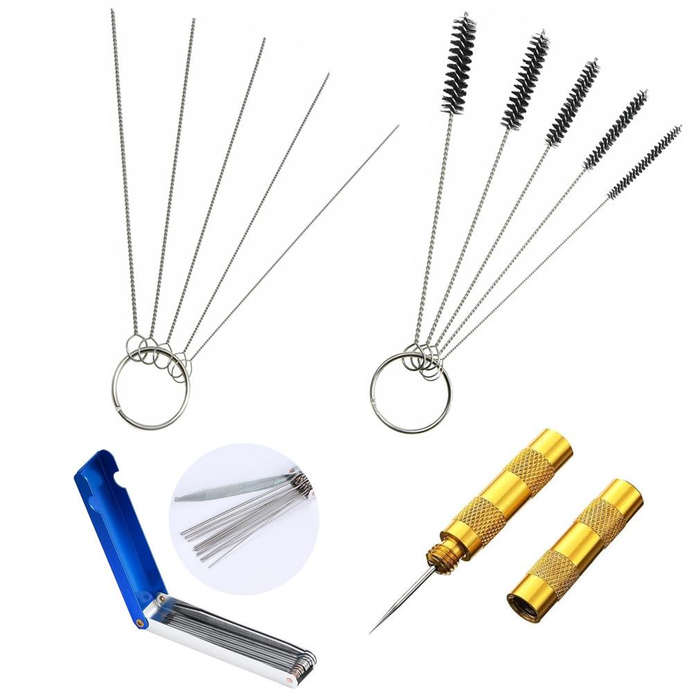 11/24pcs Airbrush Cleaning Brush Auto Spray Gun Nozzle Cleaning Equipment Repair Tools Scraper Spray Needle & Brush Hand Tool
