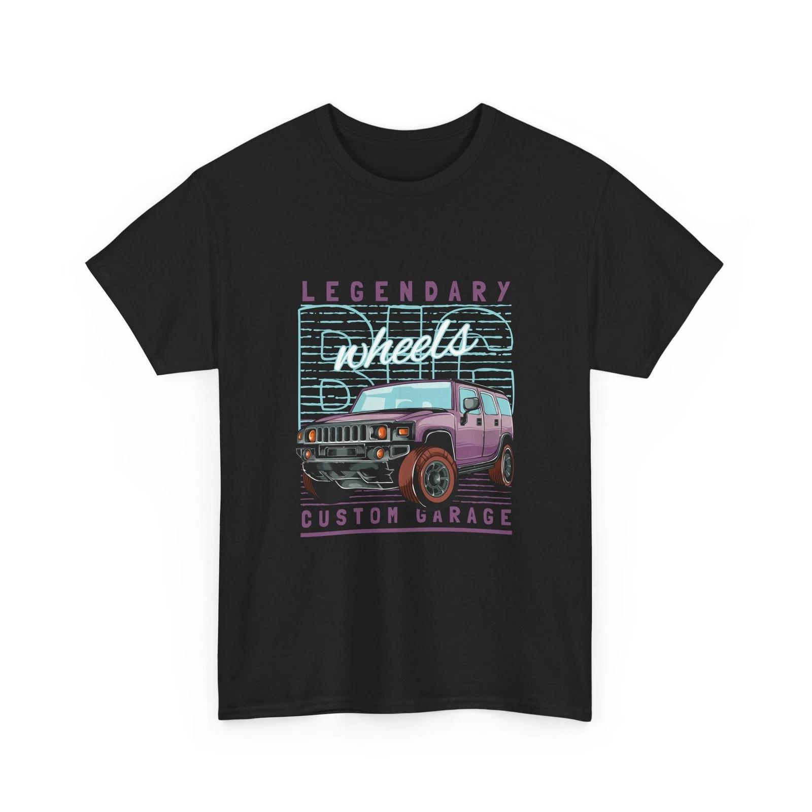 

Car Big Wheels Unisex Heavy Cotton Tee, Retro Tee, Classic Car Shirt, Quality L