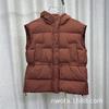 waist thickened down vest women's new winter loose hooded short thin vest large size vest tide