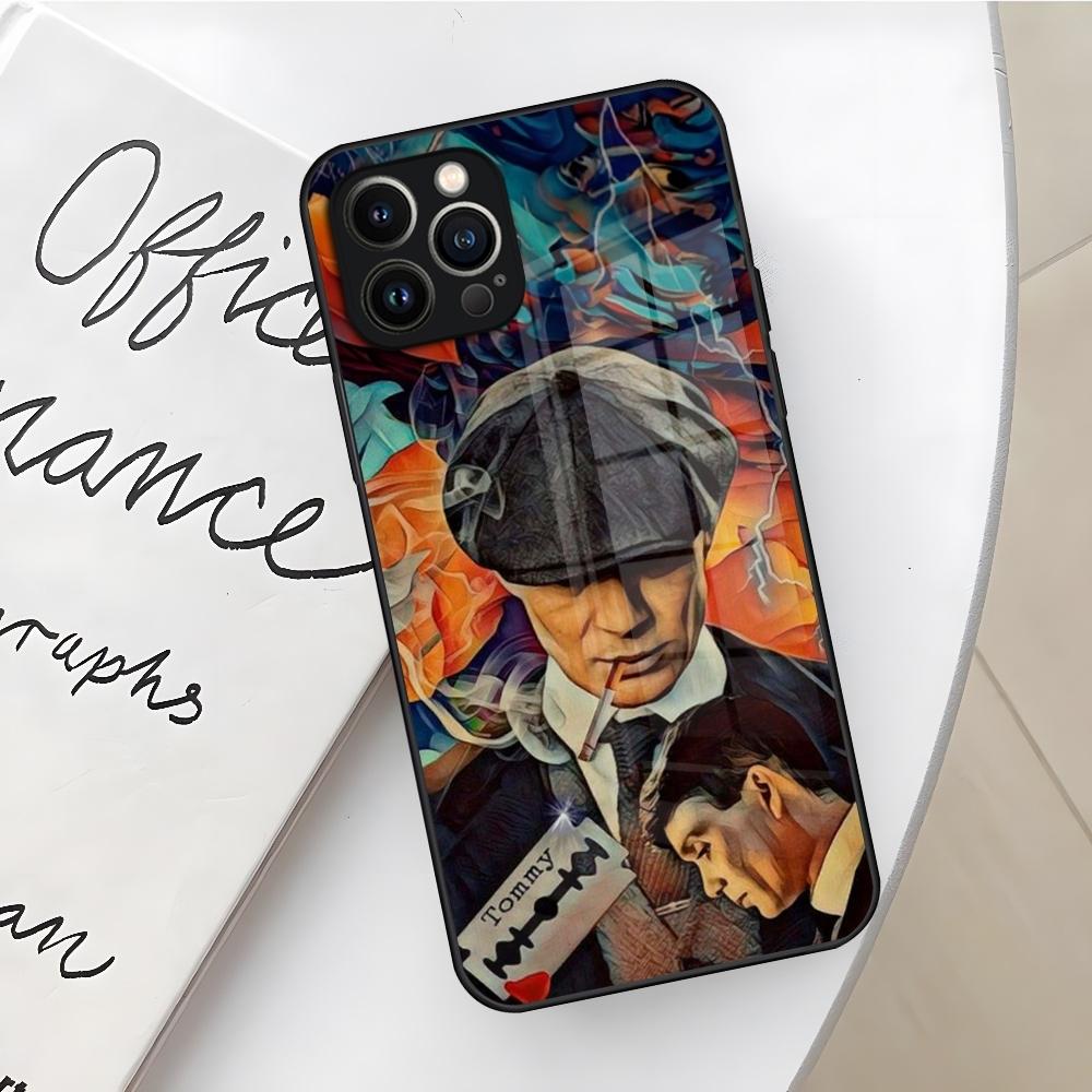 

Чехол для телефона Peaky Blinders Томас Шелби для Iphone 16 15 14 12 11 13 Pro Max Mini X Xr Xs Se 8 Puls Стеклянная крышка iPhone 13 Pro Max