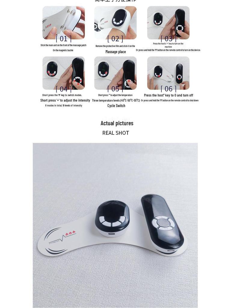 Portable Full Body Neck and Shoulder EMS Heating Massager with Remote Control