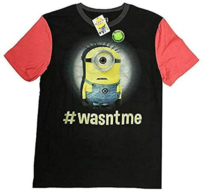 Despicable Me Mens Minion It Wasn t Me #Wasn tme Shirt NWT S, M, L, XL XXL