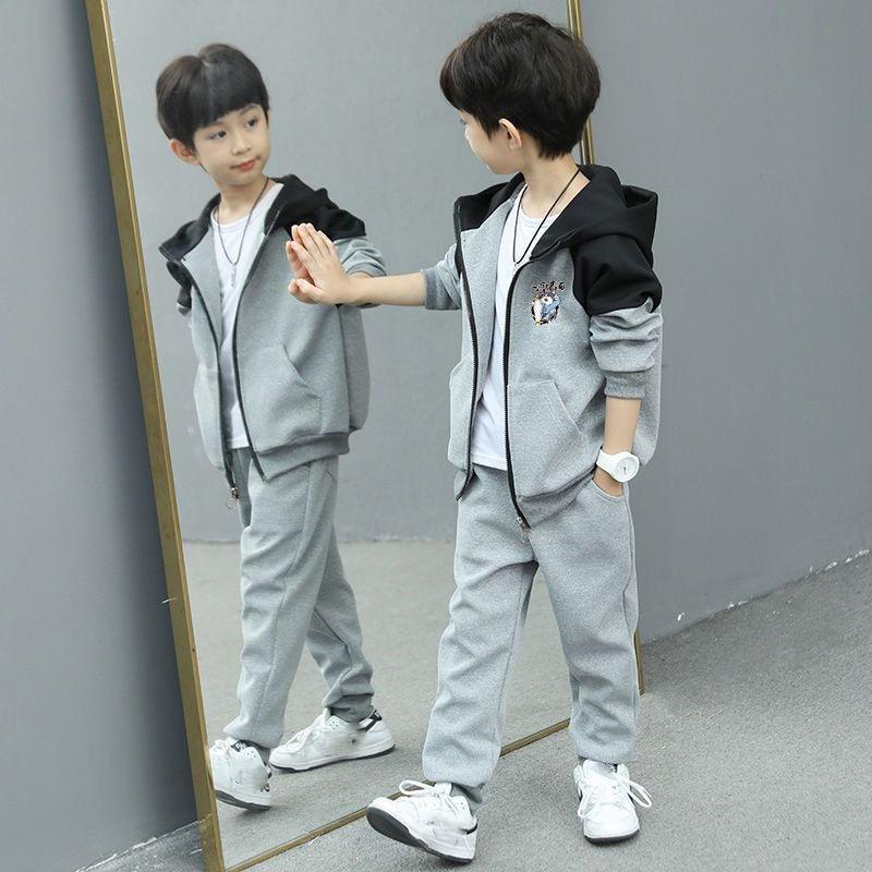 Boys Spring Autumn Child Boy Clothing Set Letter Hoodies Coats + Pants 2Pcs Tracksuit Suit for Kids Children Present