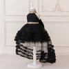 Baby Mädchen Tüll Pageant Kleid Ärmellos Pailletten Schleife Prinzessin Stil 1-3 Jahre Alt Party Taufe Hochzeit