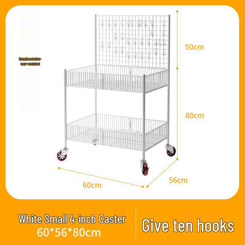 Foldable Ethnic Style Iron Flower Cart for Street and Night Markets
