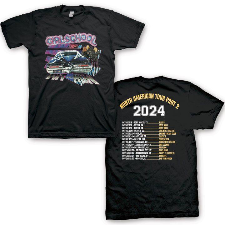 Girlschool Hit 2024 Tour 2Sided TShirt For Men and Women Shirt Gifts N1537 Unisex T-Shirt S