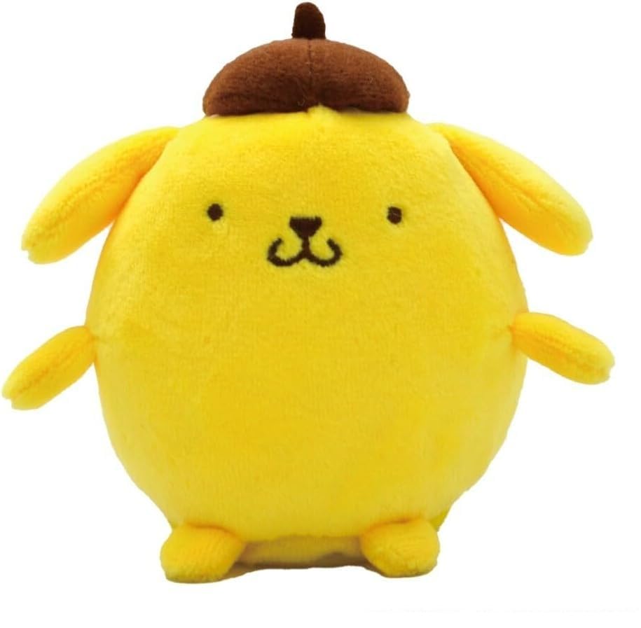 Sanrio Pompompurin Talking Mini Plush Toy, Approx. H9 x W8.5 x D8.3cm, 12081
