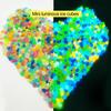 100Pcs Decorative Pebbles Colorful Glow in Dark Aquarium Landscaping 14mm Luminous Courtyard Paving Natural Crystals Rocks Garden Decoration