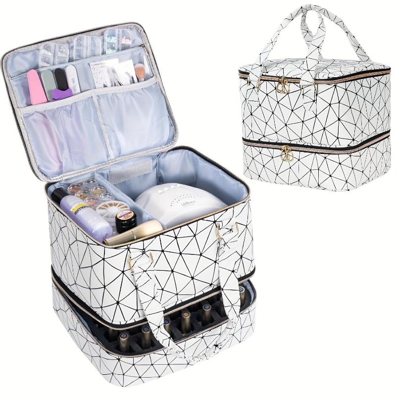 

Portable 2 Layer Nail Polish Storage Bag Nail Artist Bag Nail Care Tool Storage Box Essential Oil Bag Cosmetic Nail Care Kit Set