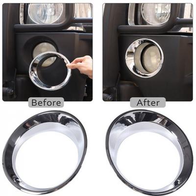 Front Bumper Fog Light Lamp Chrome Cover Trim For Hummer H3 SUV SUT 2003-2009