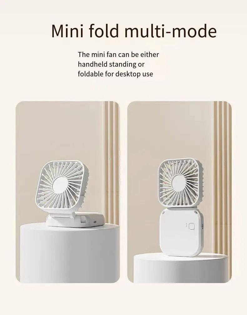 Hanging Neck Fan Portable Folding Turbine USB Rechargeable Mute Multi functional Handheld Mini Air Cooler
