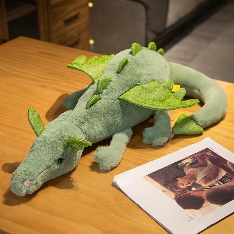 100cm drak plyšové hračky plněné dinosaurus létající křídla zelená žlutá šedá draci panenky kreslený narozeninový vánoční dárek pro chlapce dekorace