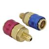 2Pcs Car Air Quick Coupler Connector for R134A High Low Red Blue Side