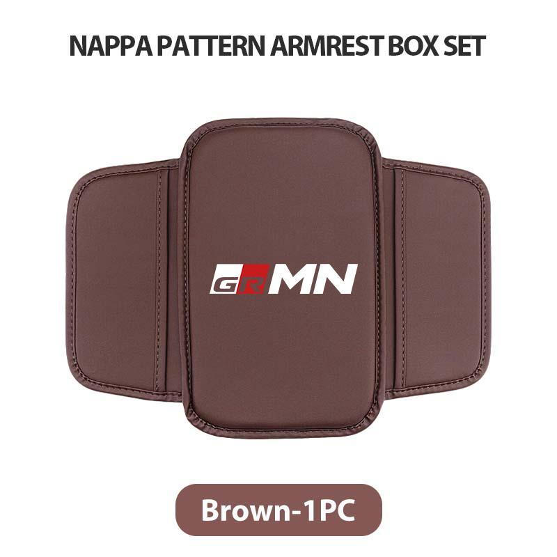 For Toyota Leather Car Armrest Box Cushion Side Storage Pocket Protector Cover GR Sport Crown RAV4 Yaris Land Cruiser Corolla