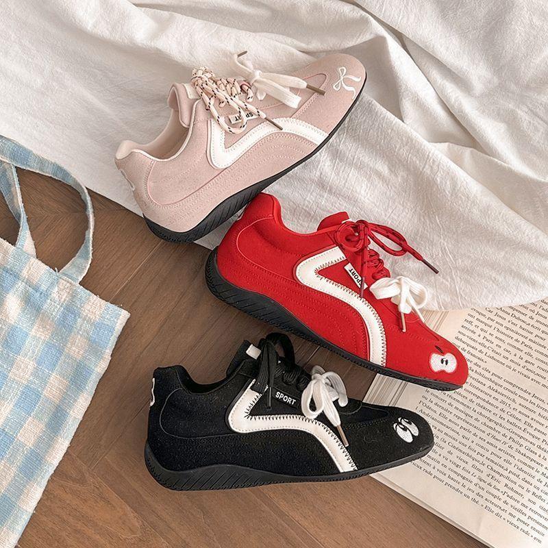 Apple Shoes Red Thin-soled Racing Shoes Spring and Summer New Casual Retro Soft-soled Sports