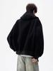 Trendy American High Street Double Zipper Basic Heavyweight Loose Cardigan Hoodie