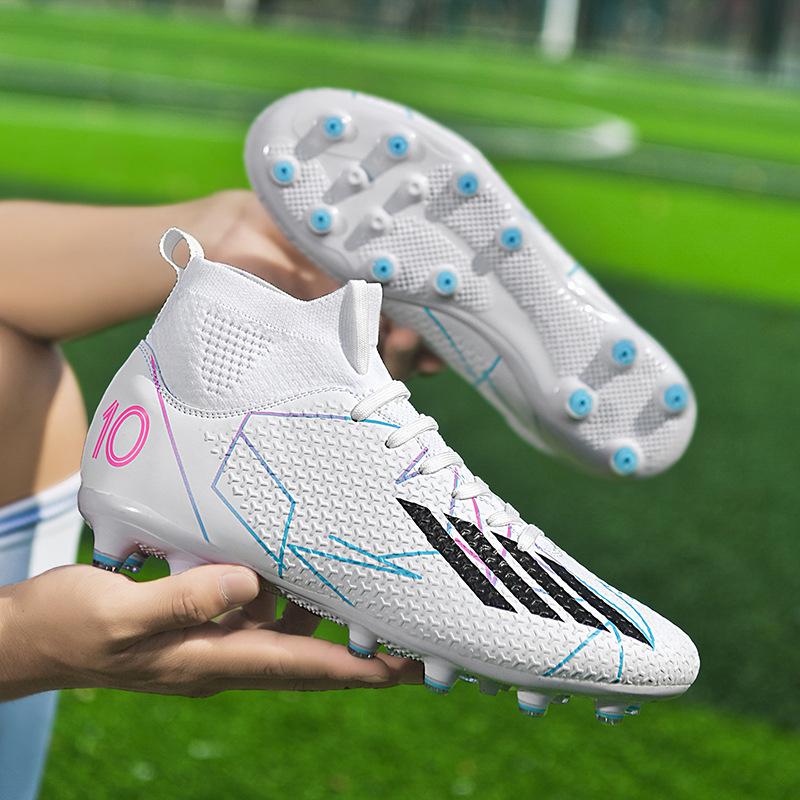 New football shoes men's and women's adult high-top long nails AG youth broken nails TF professional football game training shoes