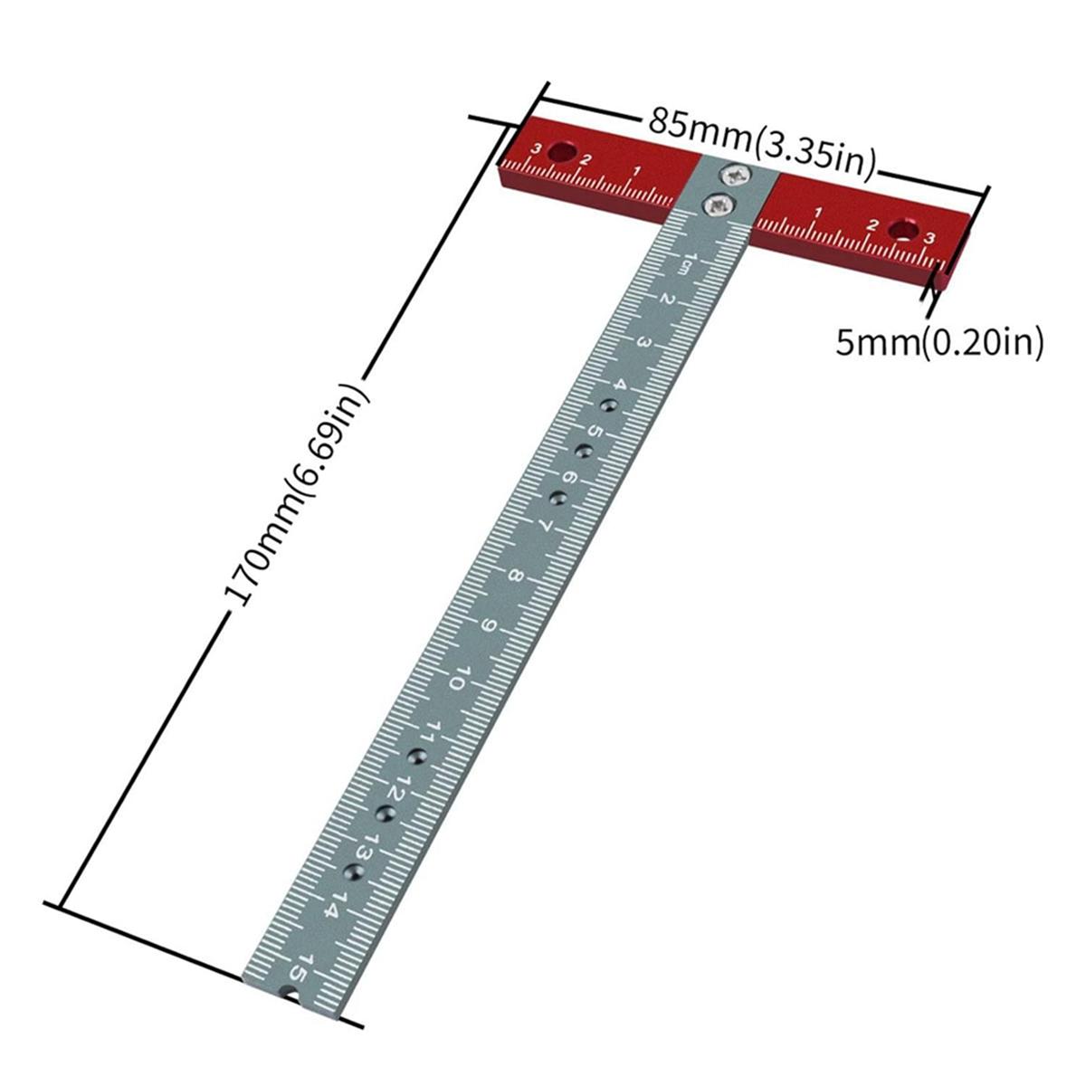 

2025 New+ Woodworking T Square Ruler Aluminium Alloy Metal Woodworking Drawing Crafting Drafting Tool with Scale China Mainland