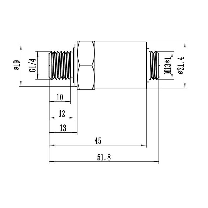 Wasser Öl Kraftstoff Gas Luft Drucktransmitter G1/4 12-36V 4-20mA 0-600bar optional Edelstahl Druckwandler Sensor