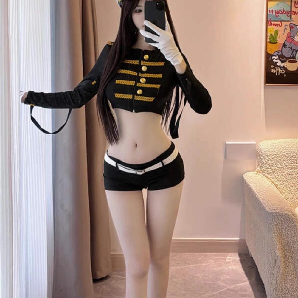 Domila's New Sexy Underwear Uniform Seduction Pure Desire Stewardess Policewoman Suit Flirting Hot Bed Passion