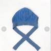 Used Ray BEAMS Fur Knit Hat Blue/gray
