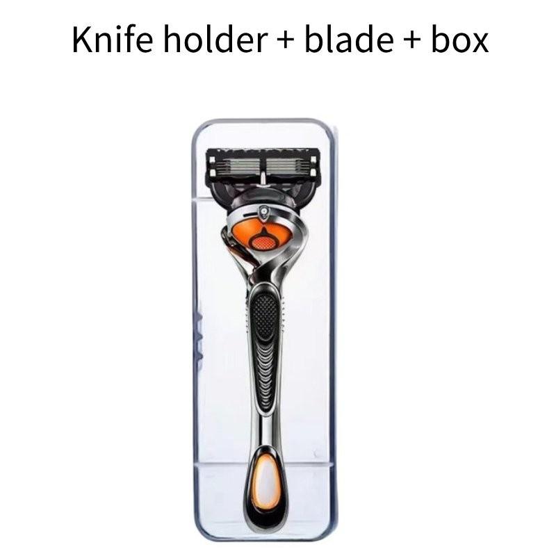 

Gillette Ручной Мужской Бритвенный Станок Пять Лезвий из Нержавеющей Стали Держатель Быстрое Бритье Set