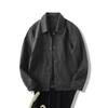 American Vintage Texture Sense Outerwear Men's Spring and Autumn 2024 New Design Sense Foreign Trade Cattle Goods Lapel Shirts Jacket