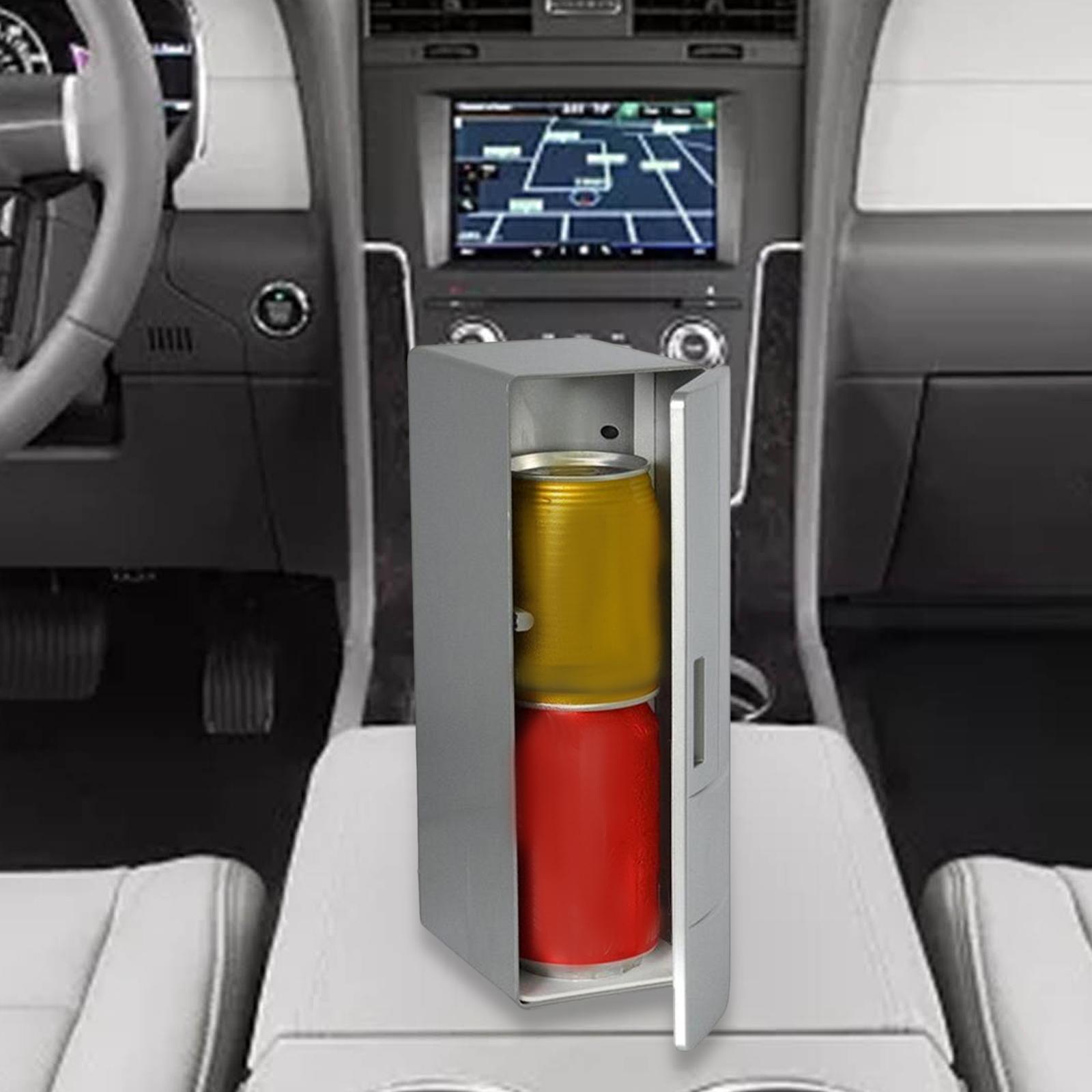 

Универсальный автомобильный холодильник, высокопроизводительный компактный персональный холодильник с USB-портом, мини-холодильник для путешествий, пикника, еды, напитков серебряный