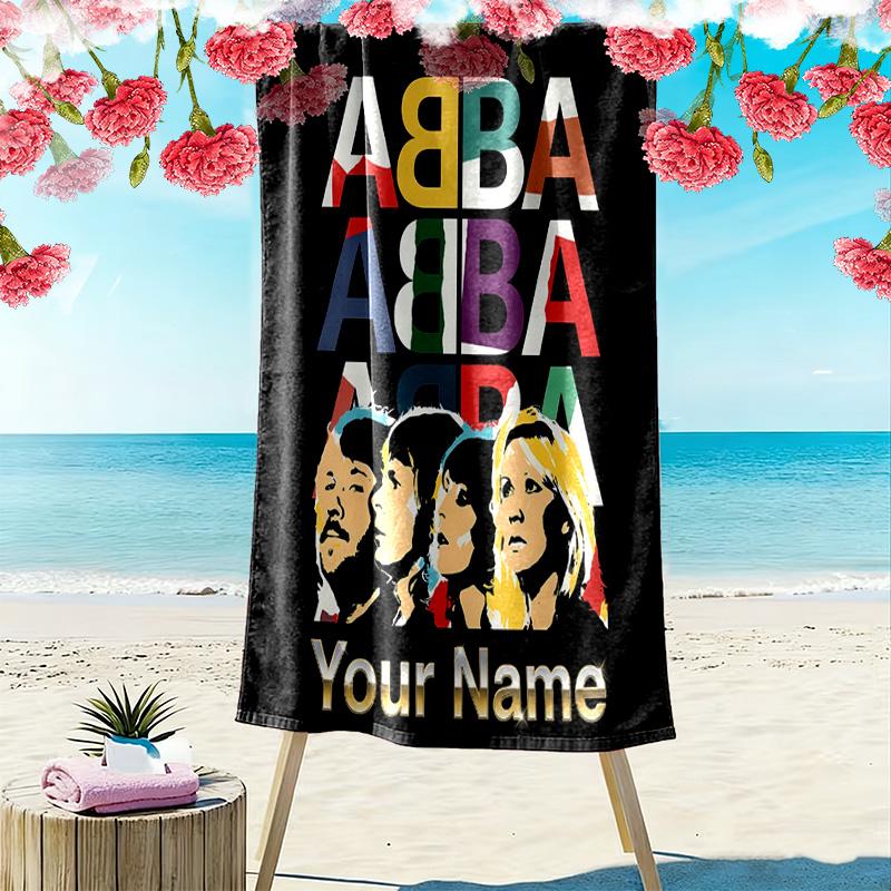 Custom Name ABBA The Movie Print Beach Towel, Large Soft Quick Dry Towel for Beach Camping Swimming -HE160