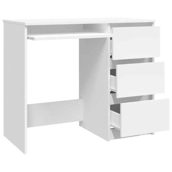 VidaXL Bureau Blanc 90x45x76 cm Aggloméré